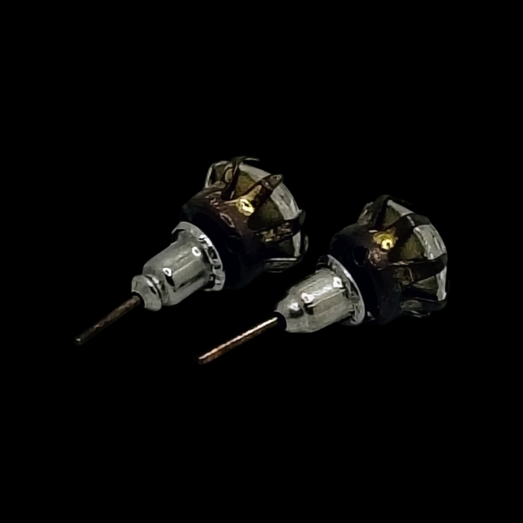 Vintage Rhinestone Silver Star Stud Earring Set - Picture 6 of 10